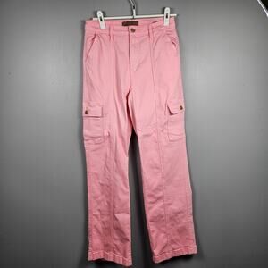 Judy Blue Cargo Pants Pink Garment Dyed Women’s 5/27 High Rise Utility Straight